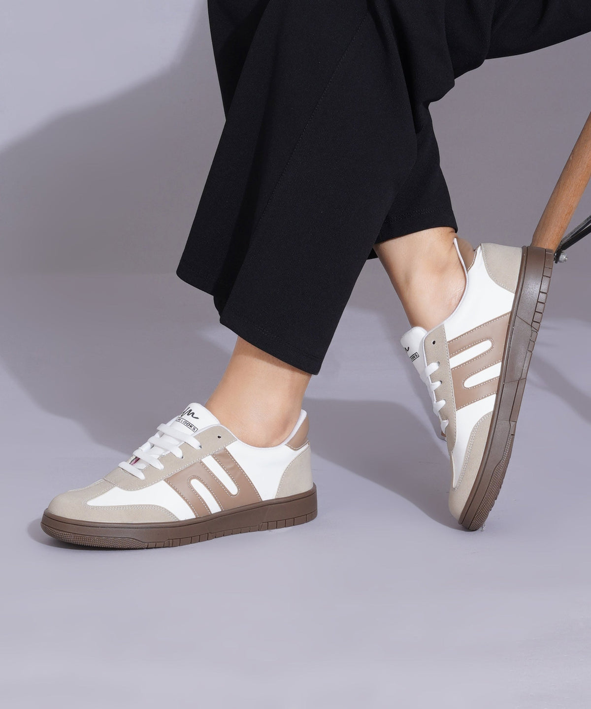 JM Looks Casual Sneakers for Women, Trendy Lace-Up Shoes with Premium Finish