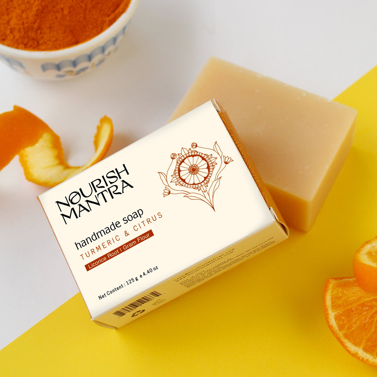 Nourish Mantra Turmeric & Citrus Handmade Bathing Bar Soap