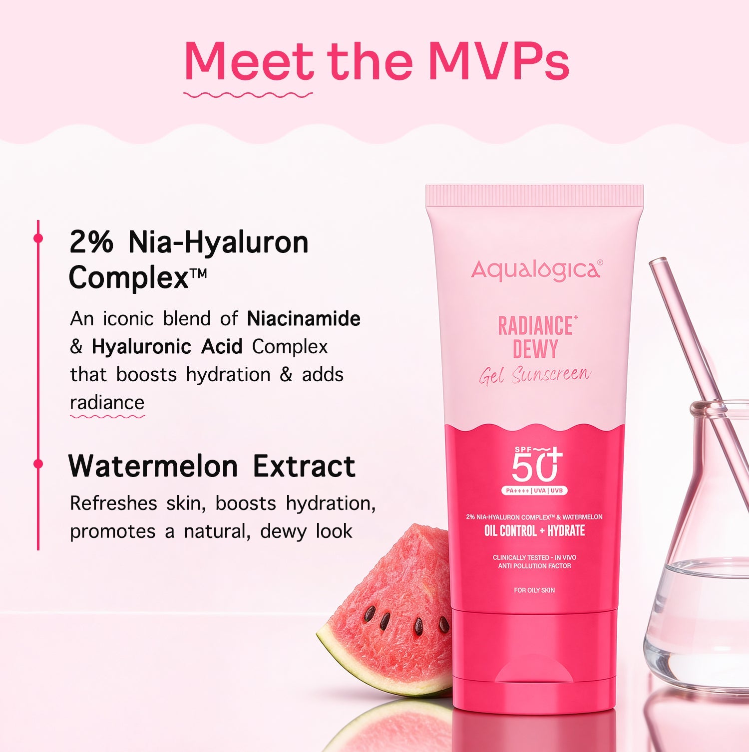 Aqualogica Radiance+ Dewy Sunscreen Spf 50 & Pa++++