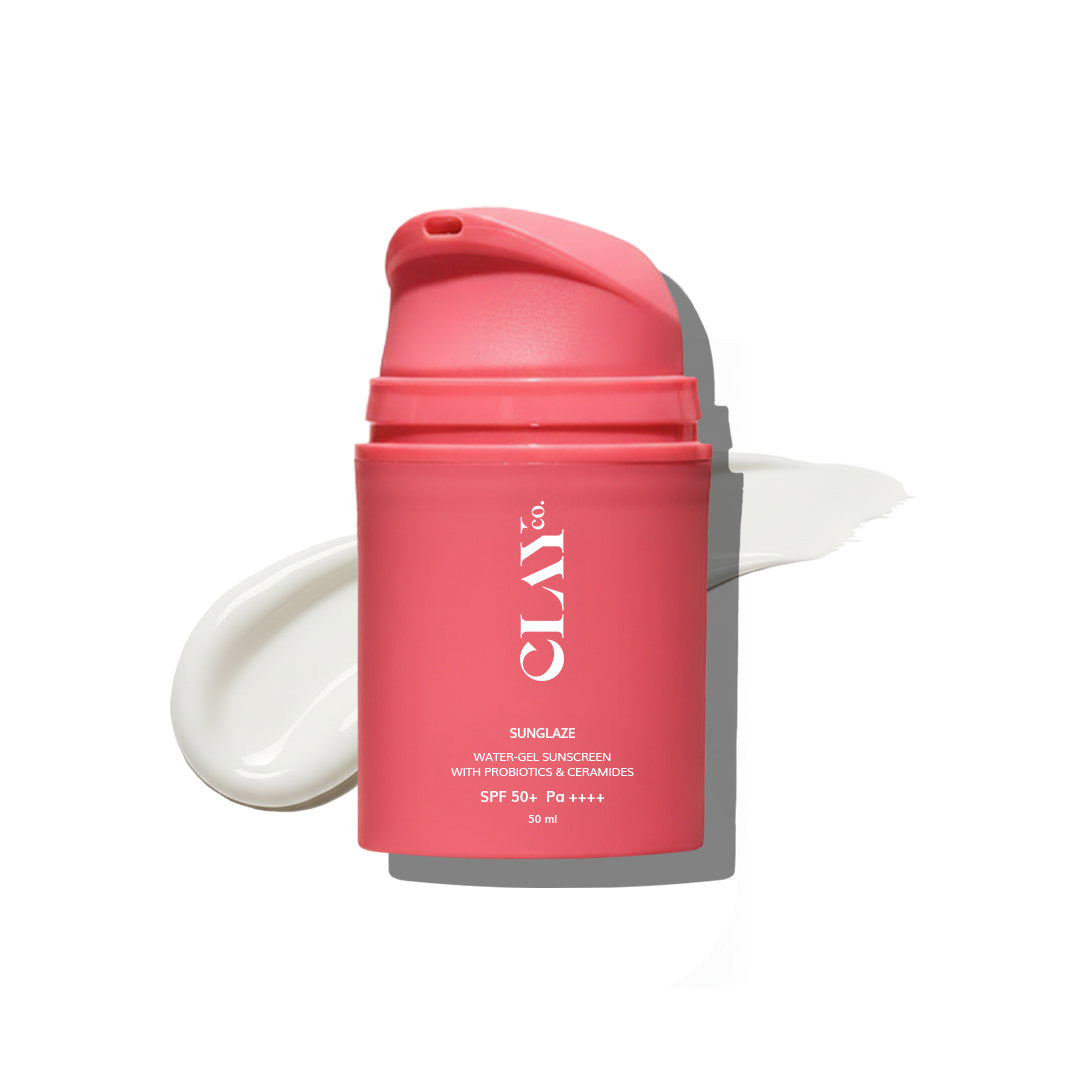 ClayCo Sunglaze Sunscreen SPF 50+ PA ++++ with Probiotic & Ceramides - 50ml