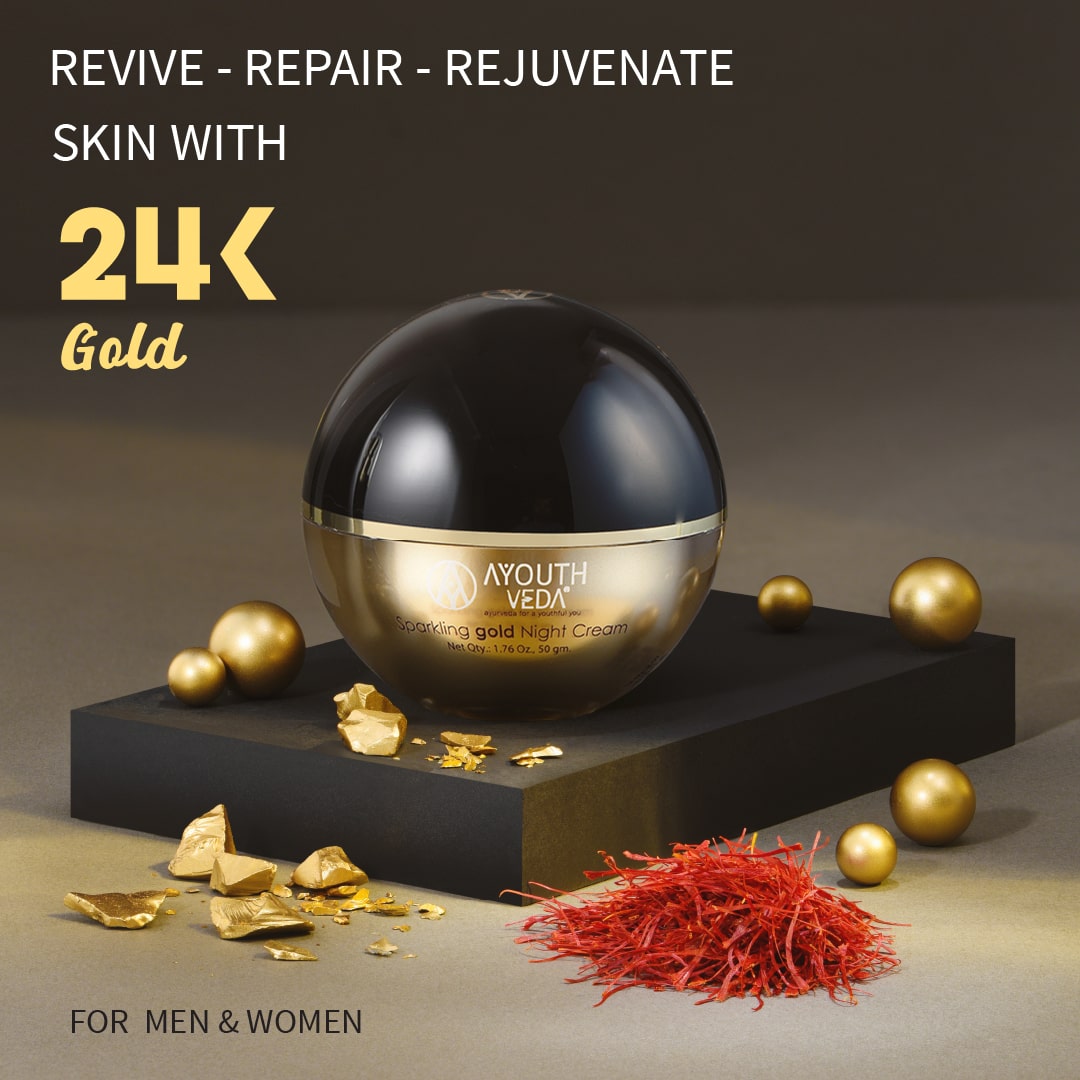 Ayouthveda Sparkling Gold Nigh Cream 30g
