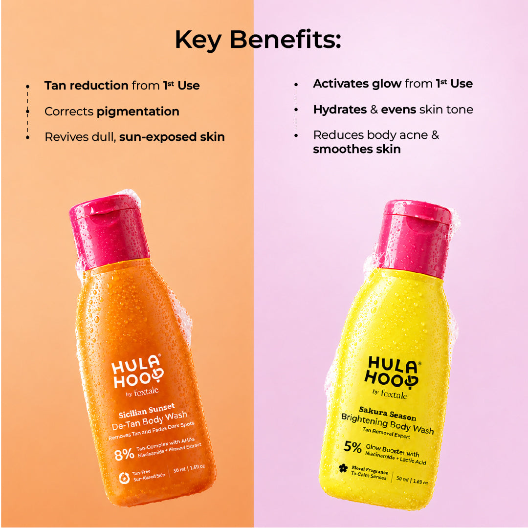 Foxtale Hula Hoop De-tan & Brighten Body Wash Mini Kit