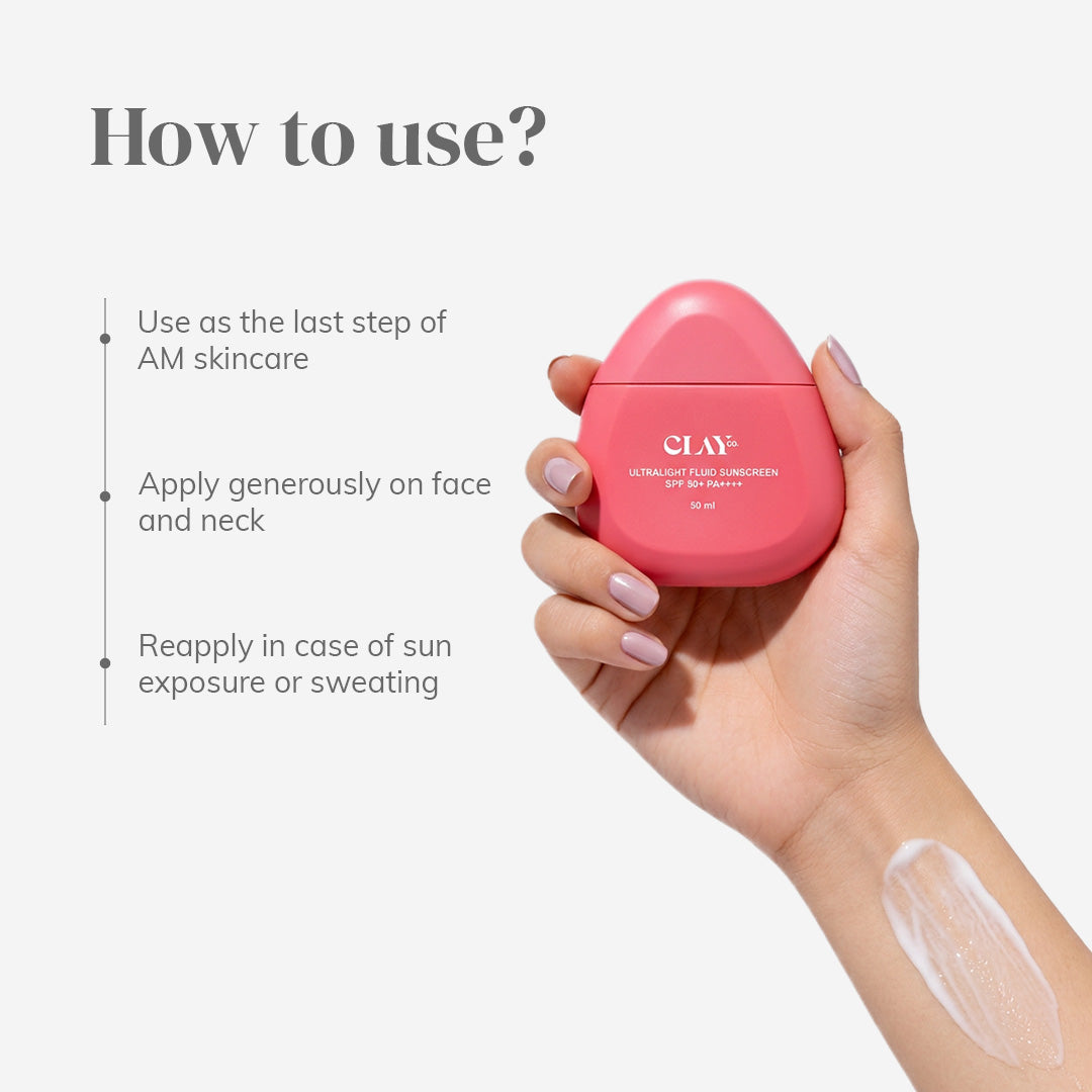 ClayCo Ultralight Fluid Sunscreen SPF 50+ PA++++ - 50 ml