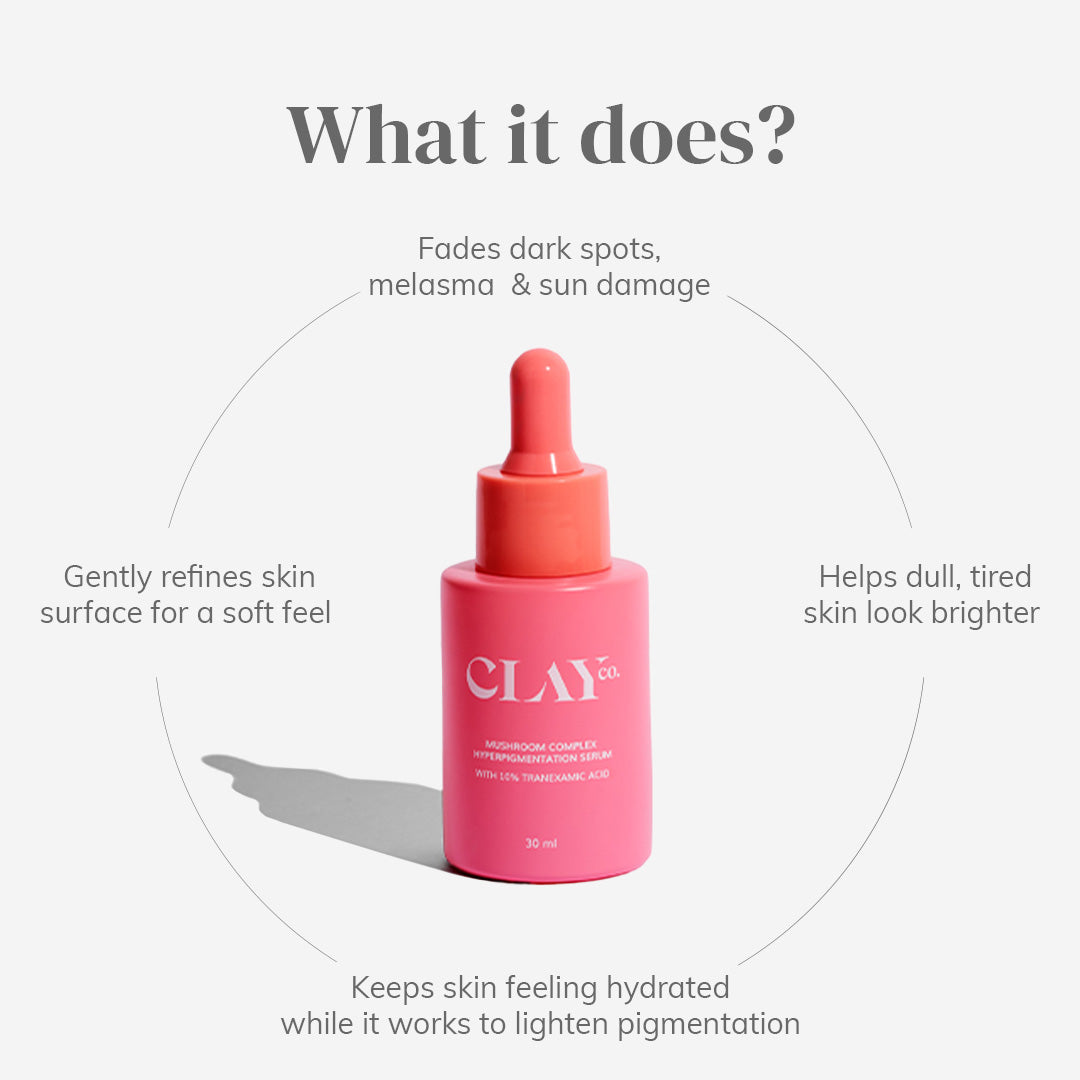 ClayCo Hyperpigmentation Mushroom Complex Serum with Tranexamic Acid - 30 ml