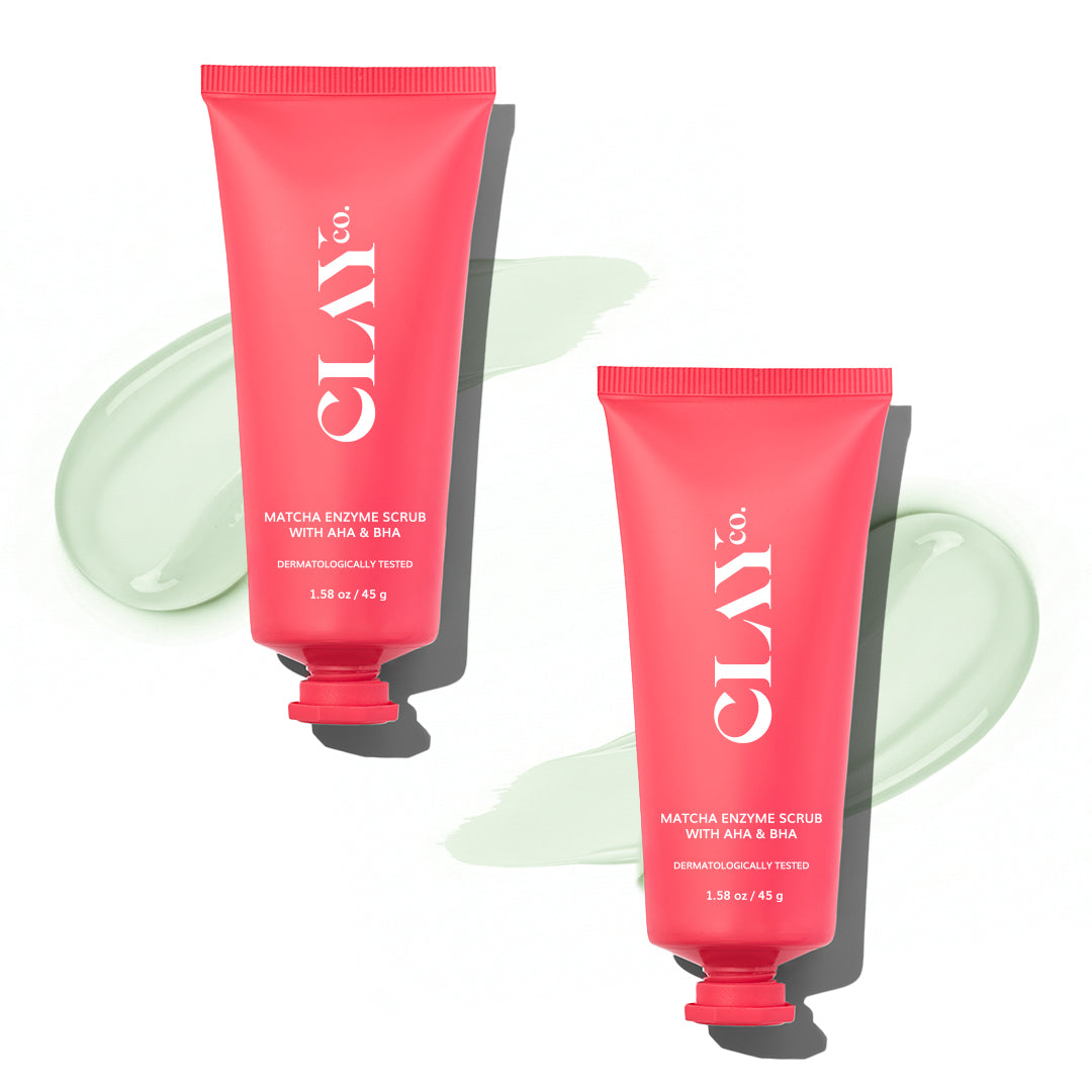 ClayCo Matcha Enzyme Scrub with AHA & BHA - 45g x 2
