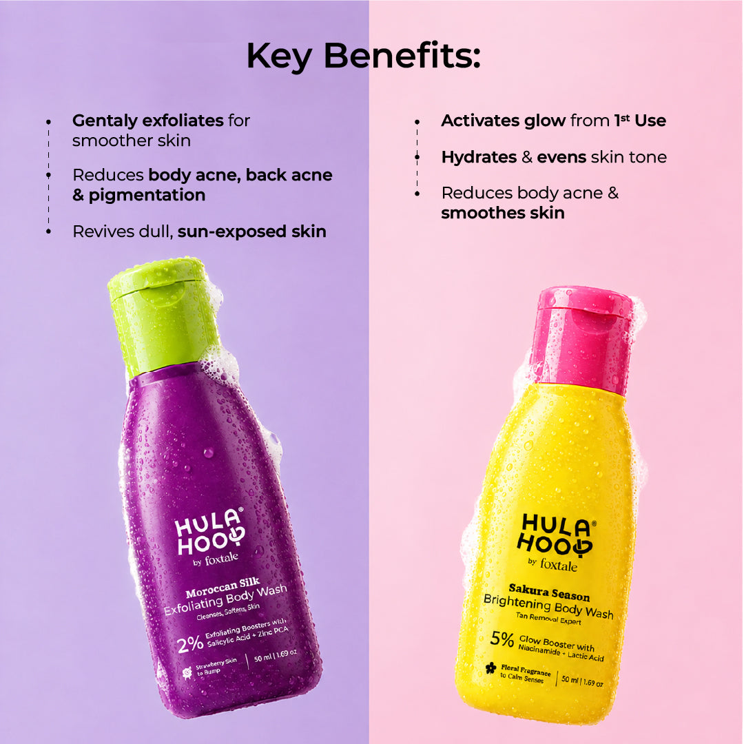 Foxtale Hula Hoop Exfoliate & Brighten Body Wash Mini Kit