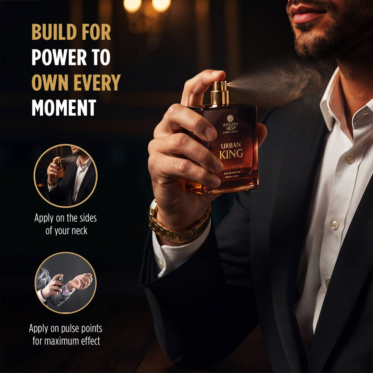 Ayouthveda Urban King Eau De Parfum for Men – Long Lasting Luxury Perfume (100ml)
