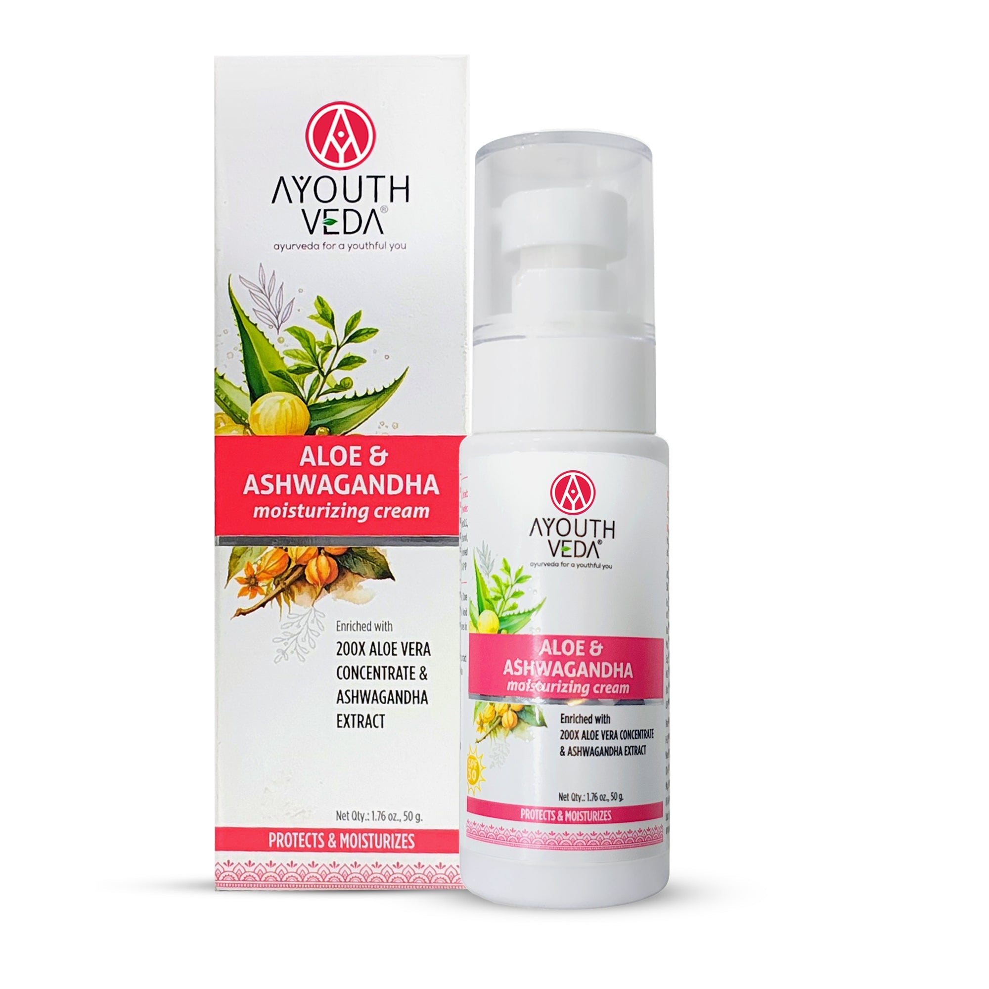 Ayouthveda Aloe & Ashwagandha Moisturizing Cream With SPF 30