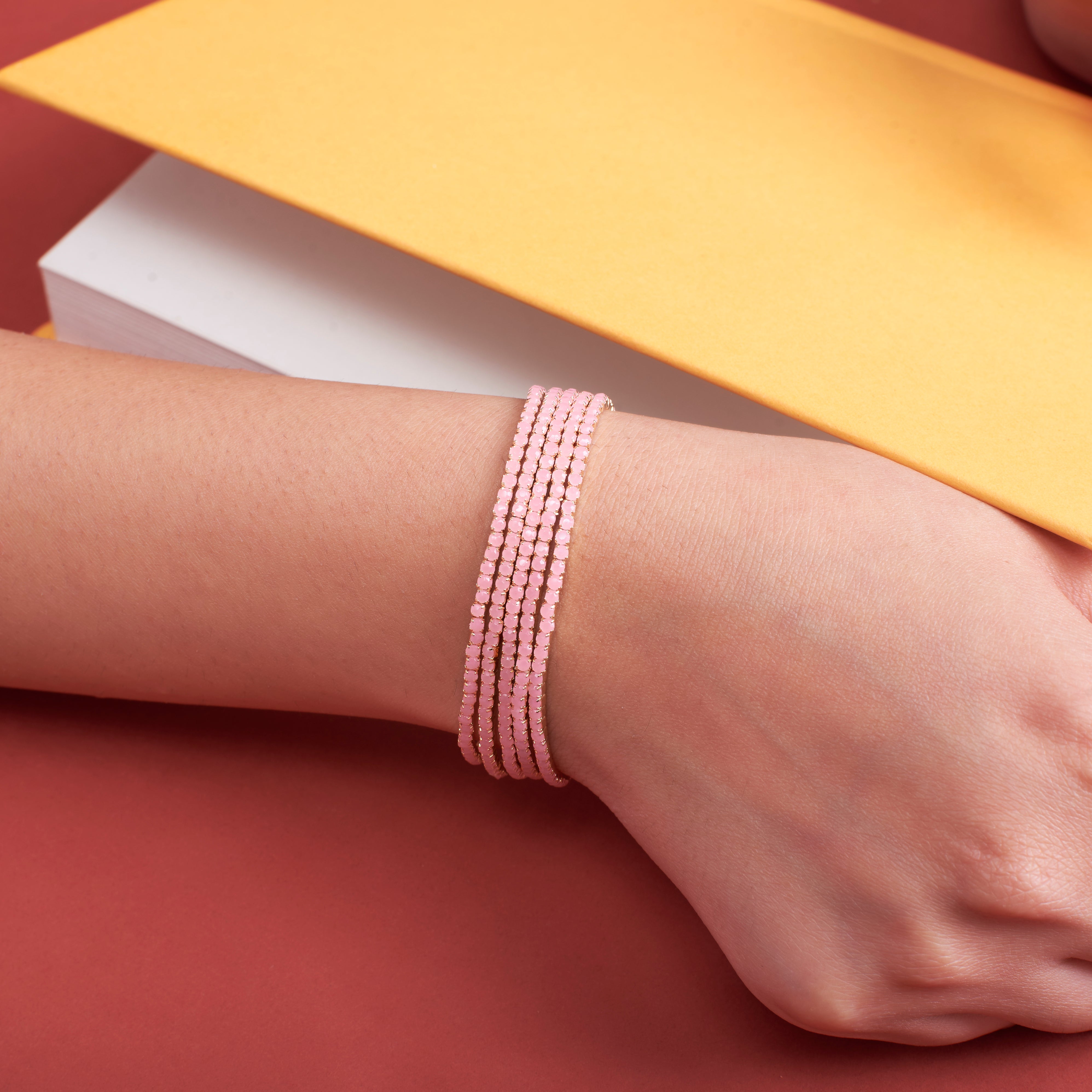 Salty Pink Champagne Stretchable Bands (Set of 5)
