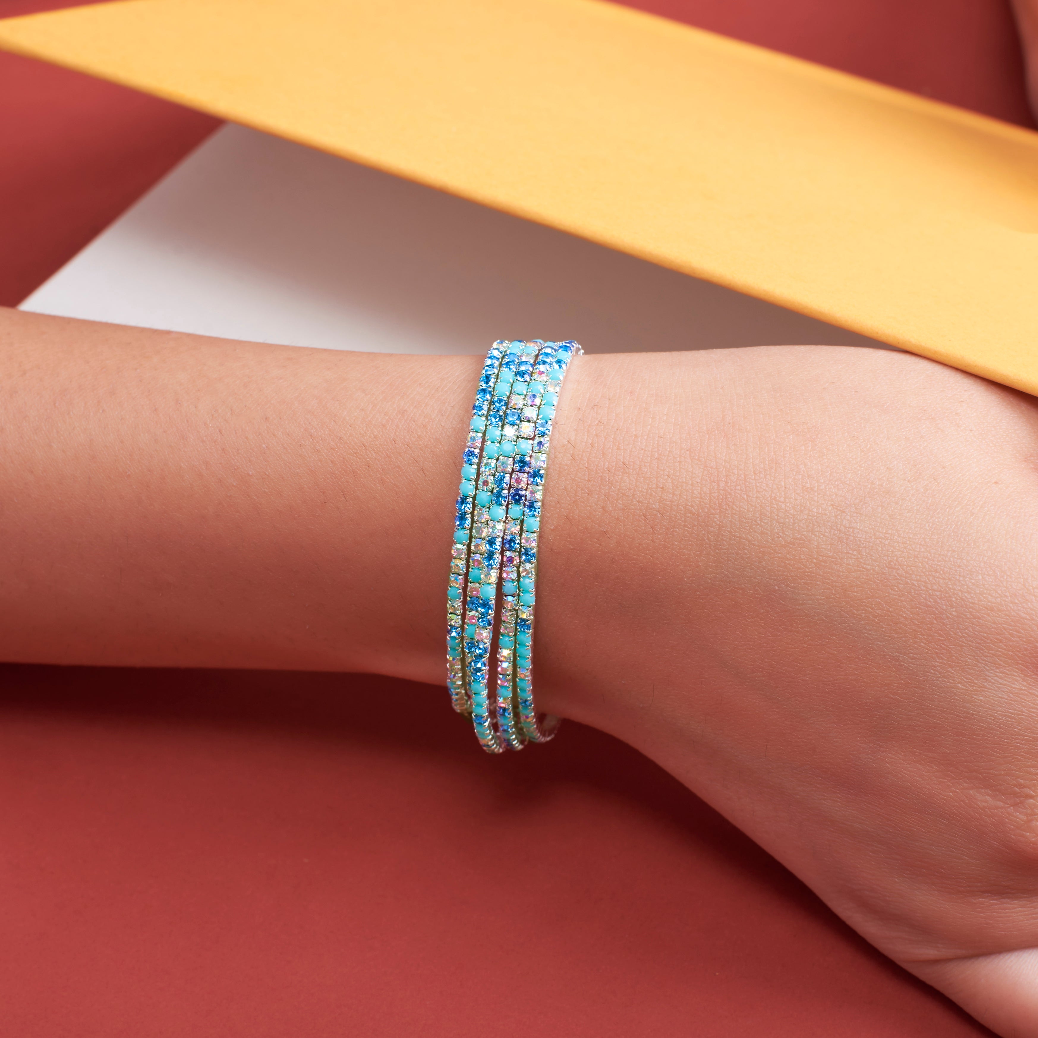 Salty Cerulean Sky Stretchable Bands (Set of 5)