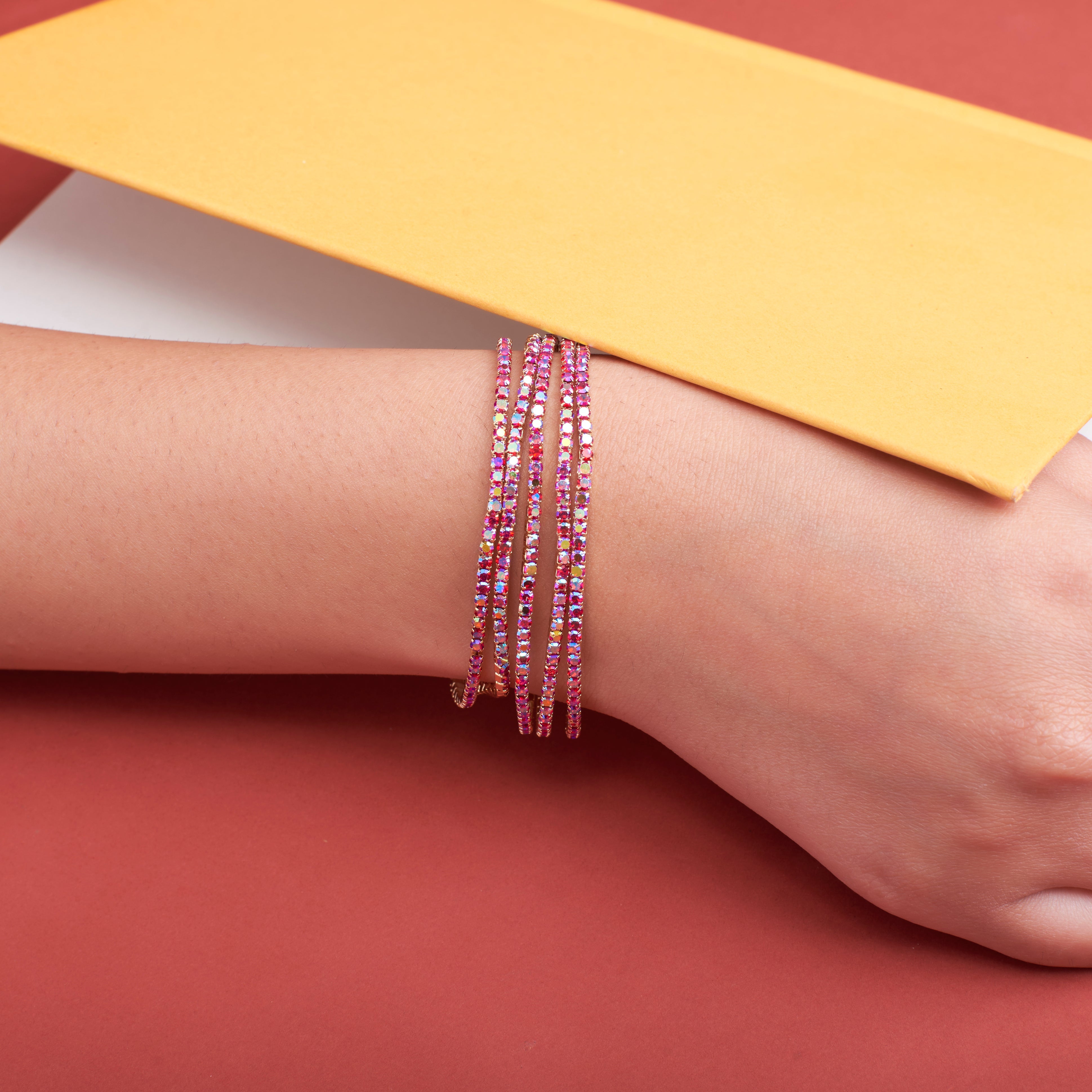 Salty Crimson Noir Stretchable Bands (Set of 5)