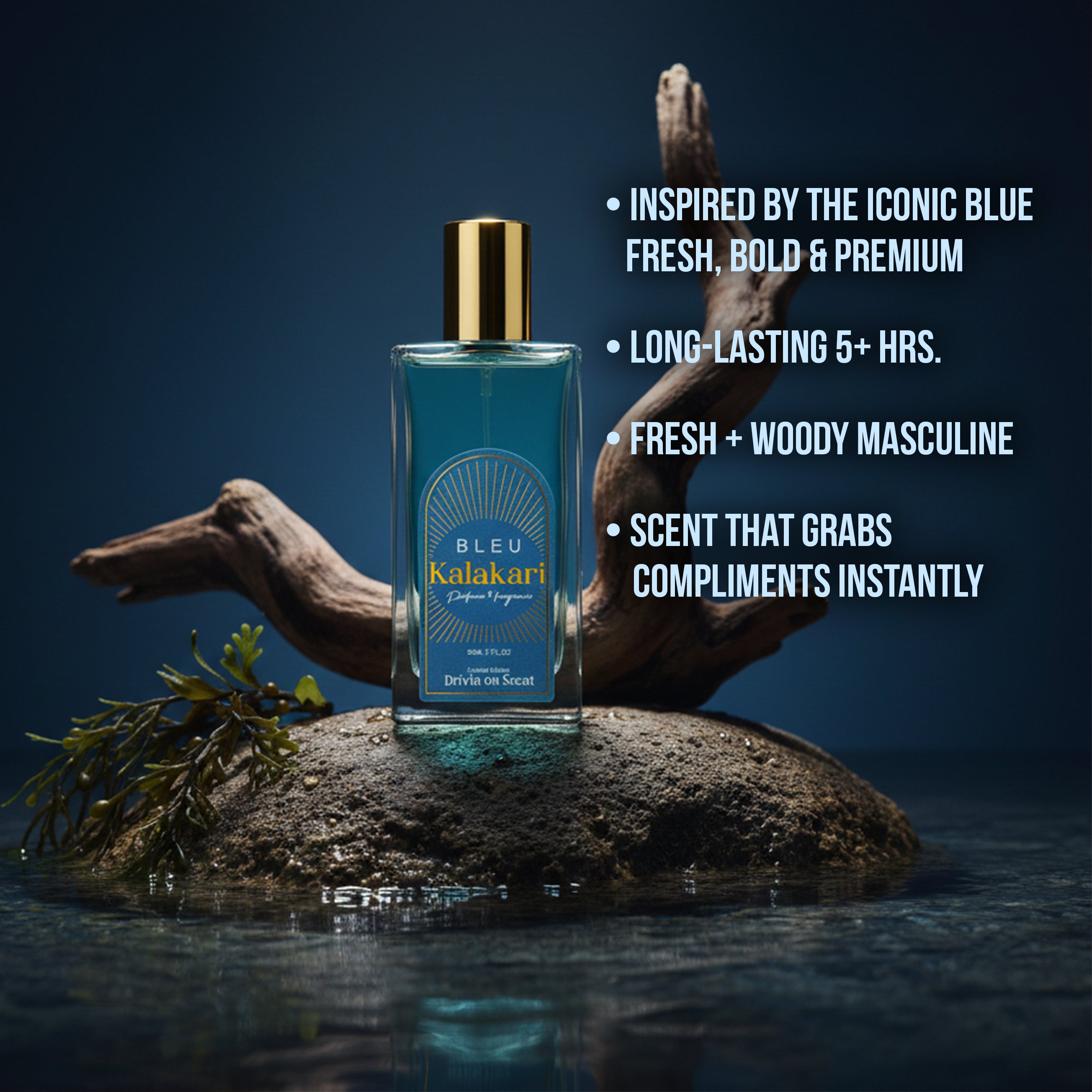 Kalakari Bleu - Fresh Cool - Best Men Fragrance - 50ml