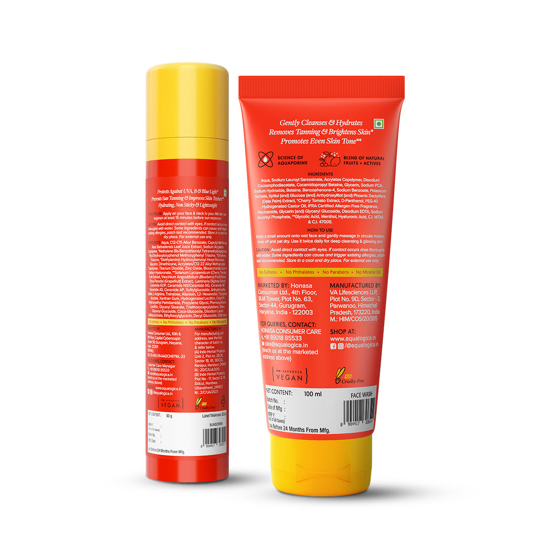 Aqualogica Detan+ Brighter Skin Combo