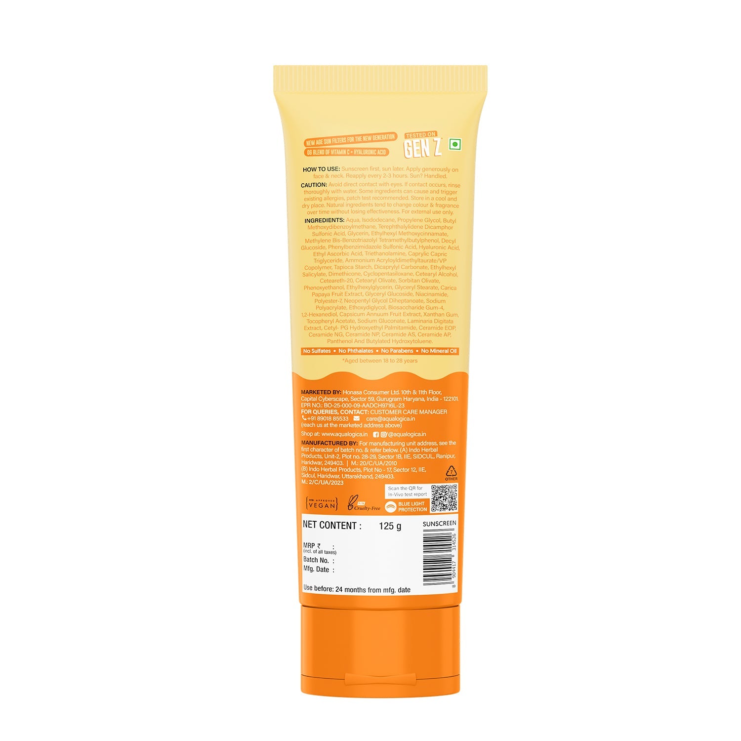 Aqualogica Glow+ Dewy Gel Sunscreen In-Vivo Tested Spf 50+ Pa++++