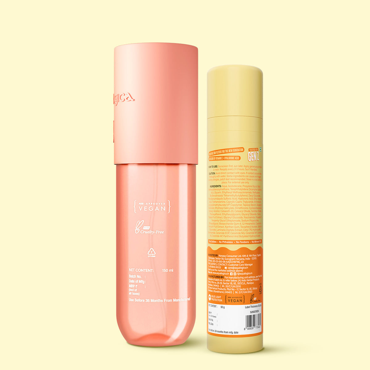 Aqualogica Refresh+ Sweet Summer Kiss Perfume Body Mist & Glow+ Dewy Sunscreen