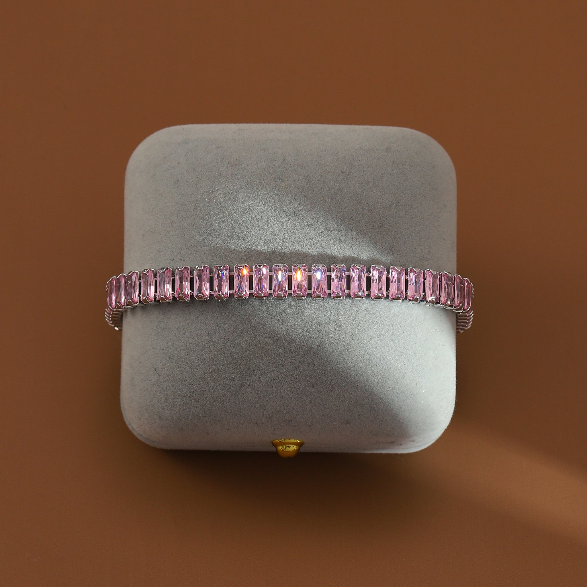 Salty Glimmer Diamond Tennis Bracelet - Pink