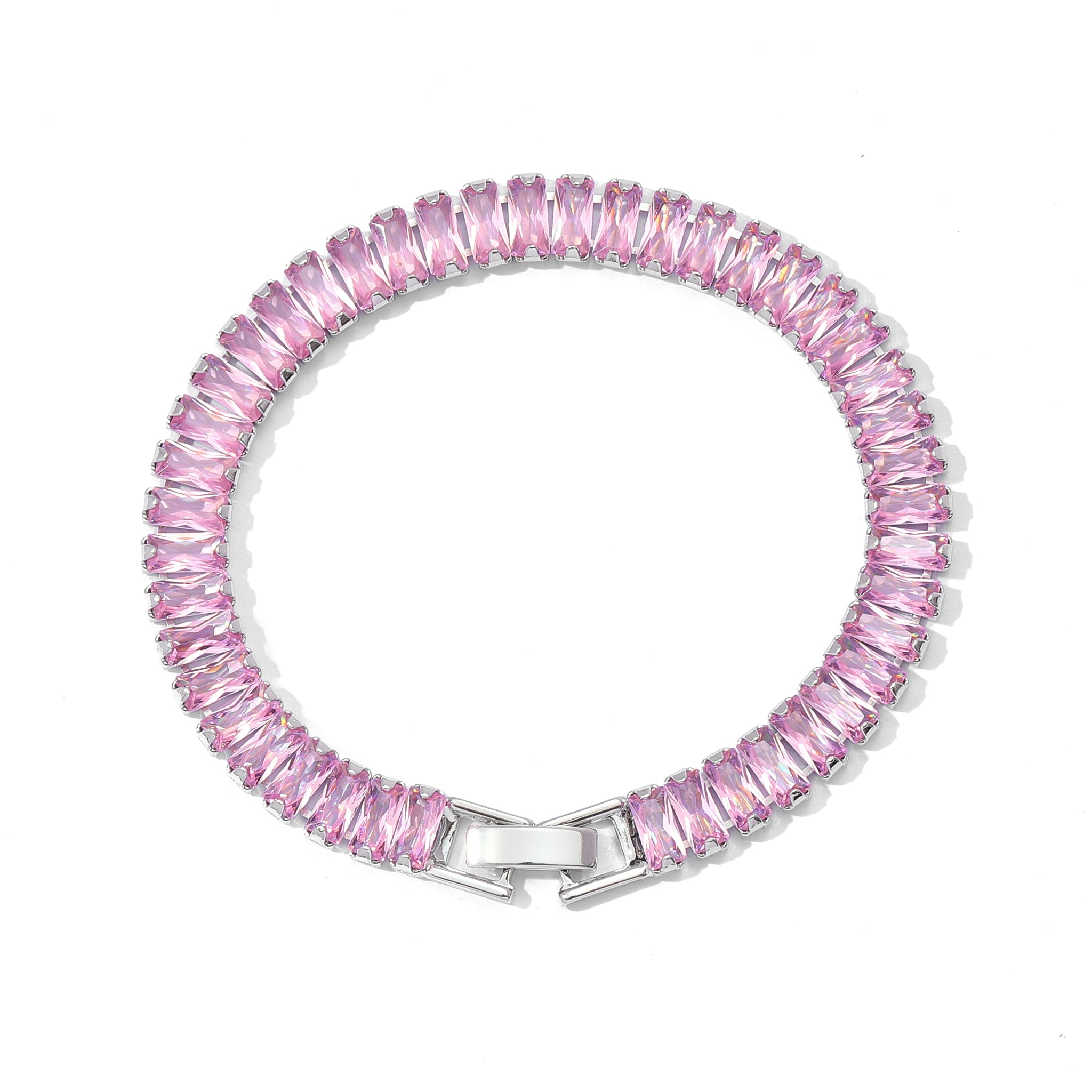 Salty Glimmer Diamond Tennis Bracelet - Pink