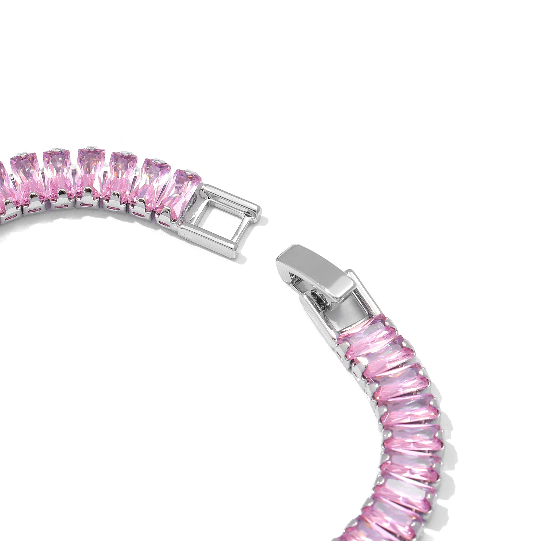 Salty Glimmer Diamond Tennis Bracelet - Pink