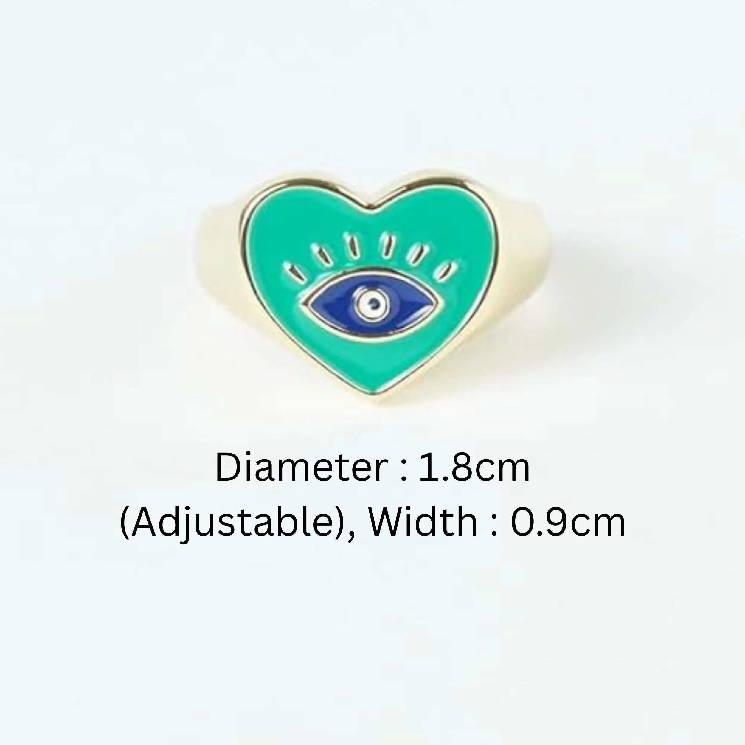 Salty Bella Evil Eye Love Ring`