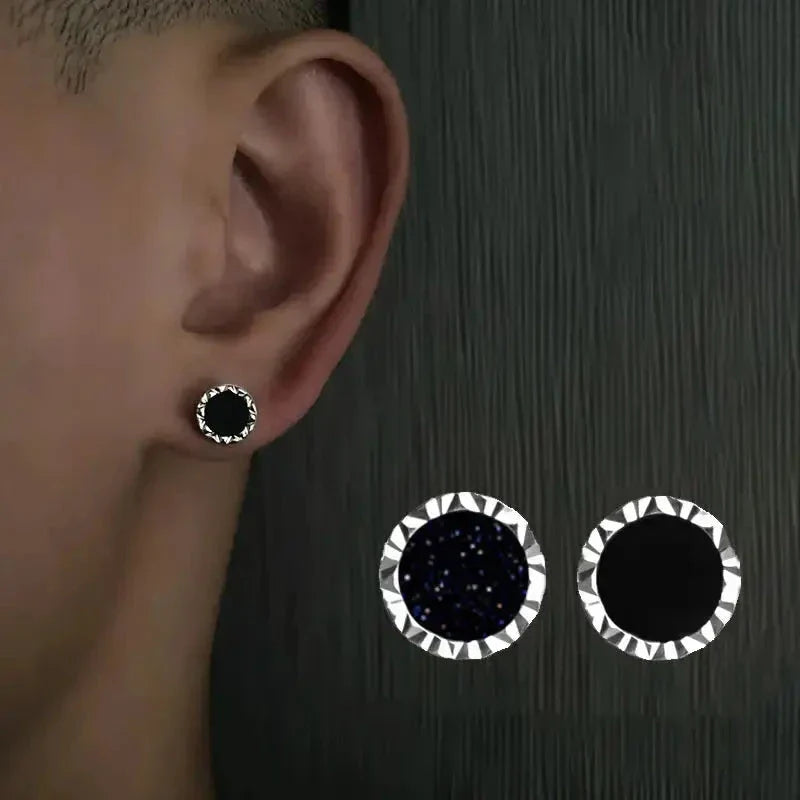 Salty Black Beaten Studs