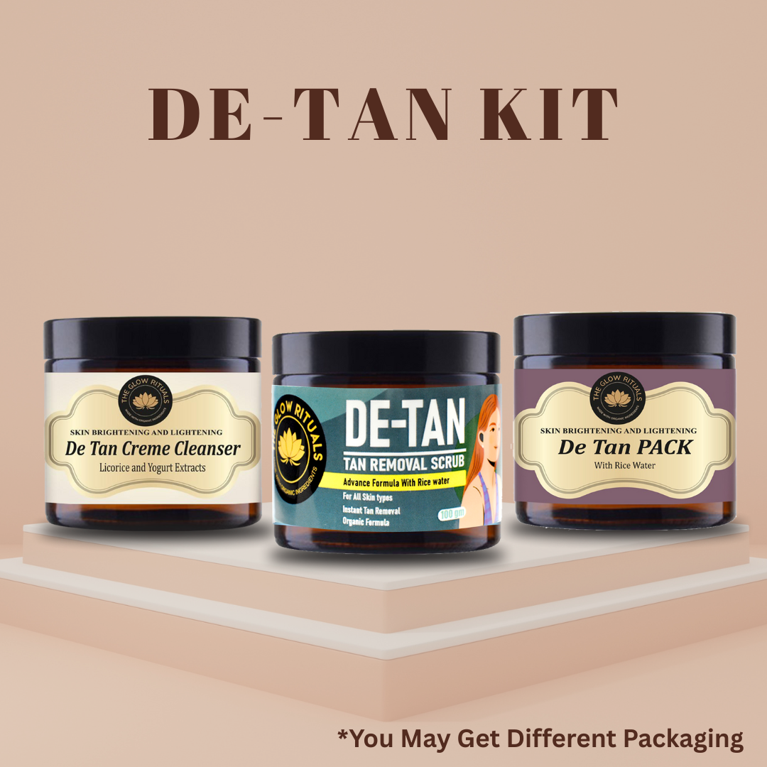The glow rituals De Tan Skincare Kit
