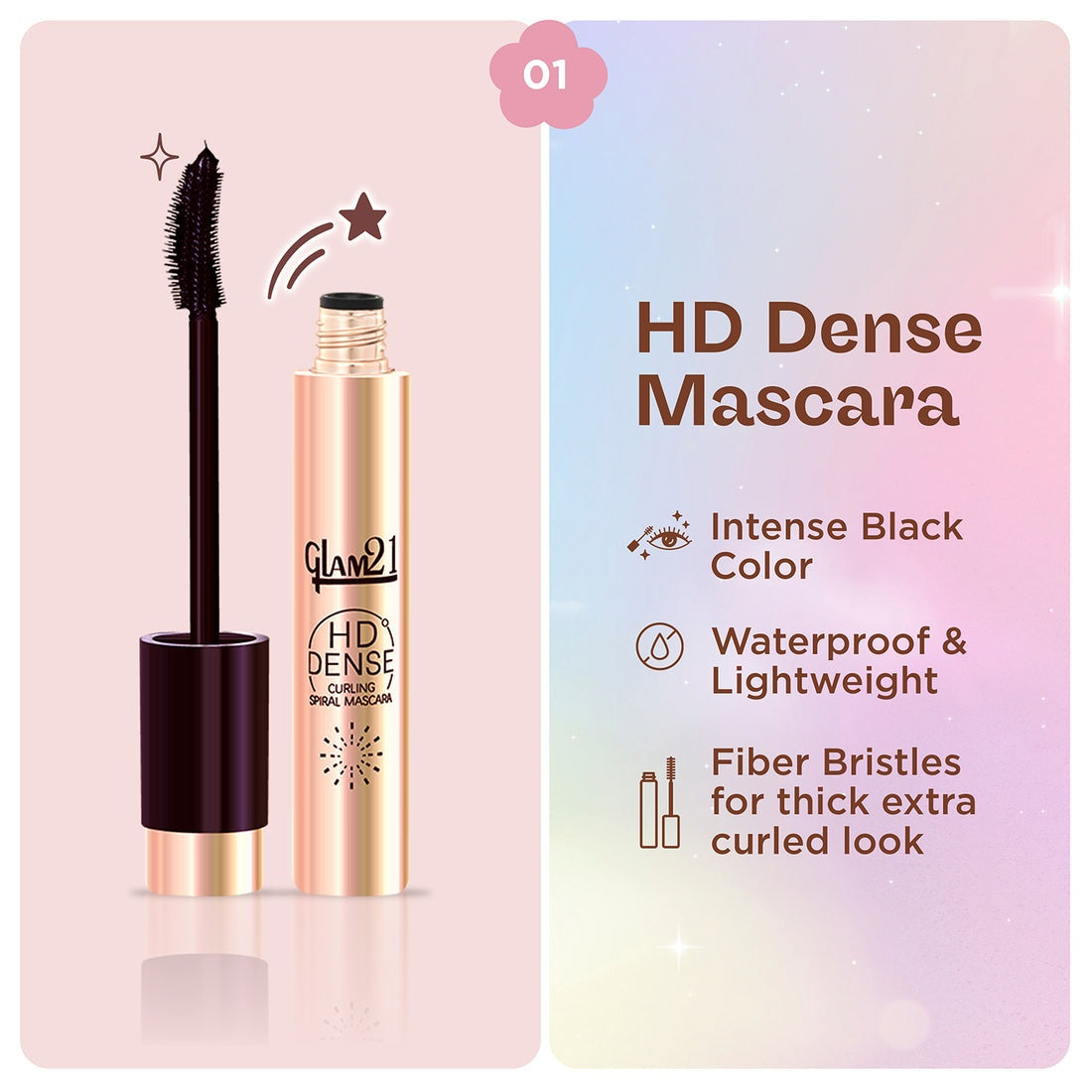 Glam21 Eye Makeup Trio (Mascara + Eyeliner + Kajal)