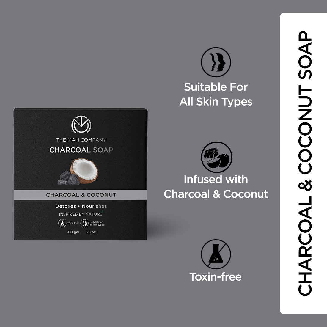 The Man Company Charcoal Soap - 100g
