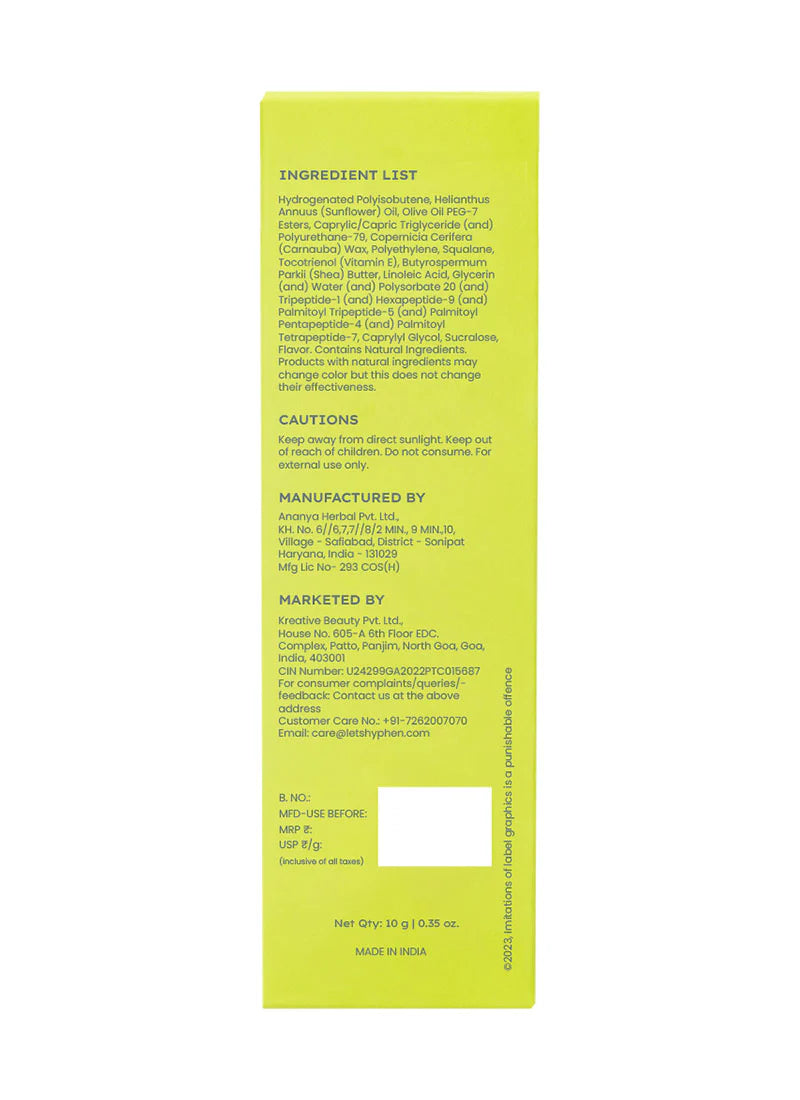 Hyphen Vitamin Infused Peptide Lip Balm - Vanilla