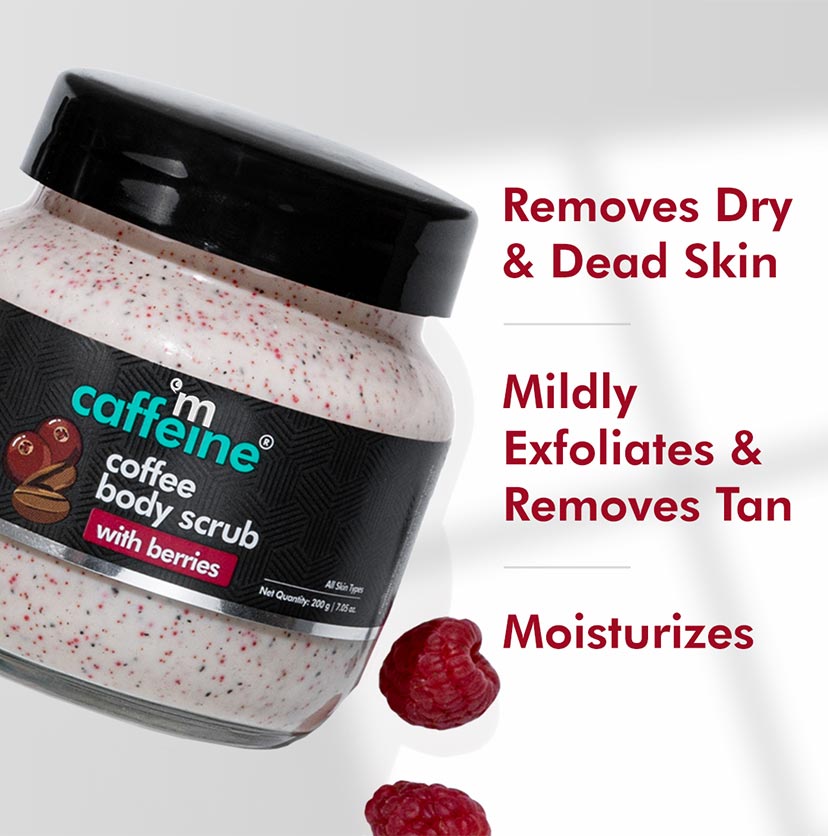 mCaffeine Moisturizing & Creamy Coffee Body Scrub With Berries - 200g