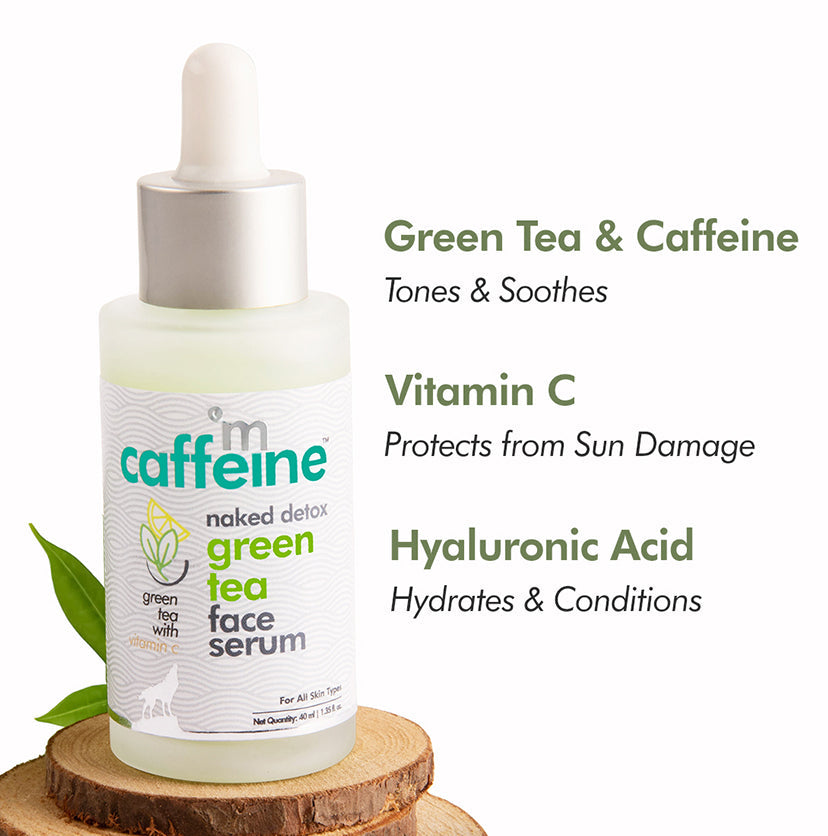 mCaffeine Green Tea Face Serum With Hyaluronic Acid - 40ml