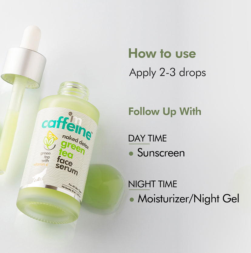 mCaffeine Green Tea Face Serum With Hyaluronic Acid - 40ml