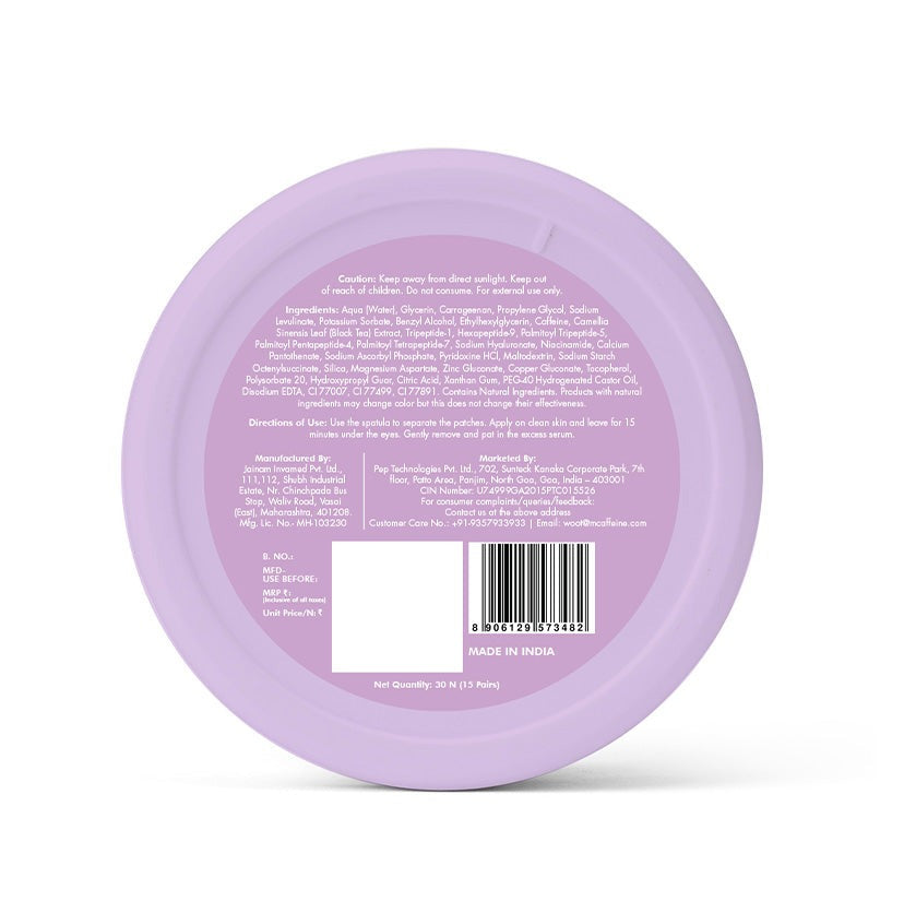mCaffeine Black Tea Complex Hydrogel Under Eye Patches - 15 Pairs