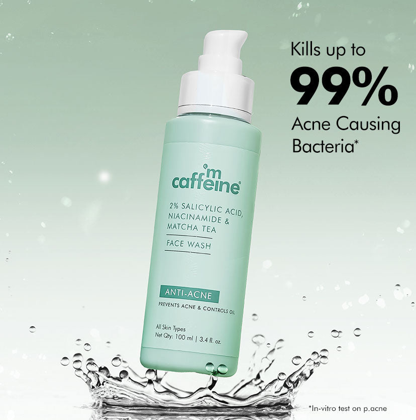 mCaffeine 2% Salicylic Acid Niacinamide & Matcha Tea Face Wash - 100ml
