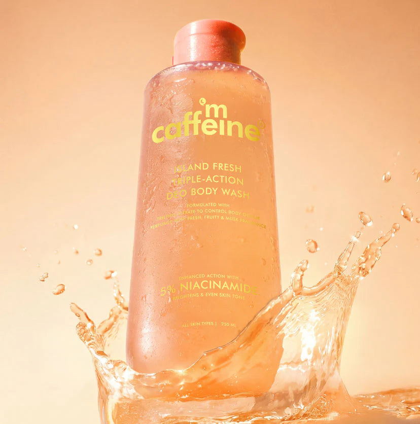 mCaffeine Island Fresh Triple Action Deo Body Wash - 250ml