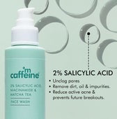 mCaffeine 2% Salicylic Acid Niacinamide & Matcha Tea Face Wash - 100ml