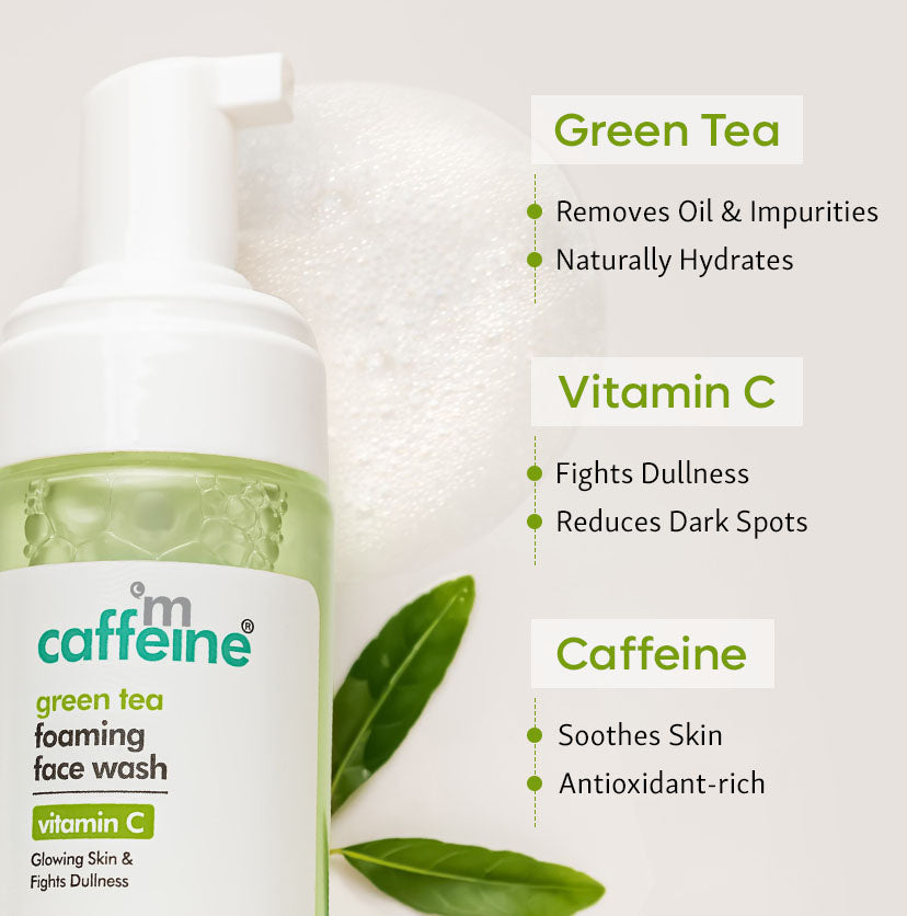 mCaffeine Green Tea & Vit C Foaming Face Wash - 110ml