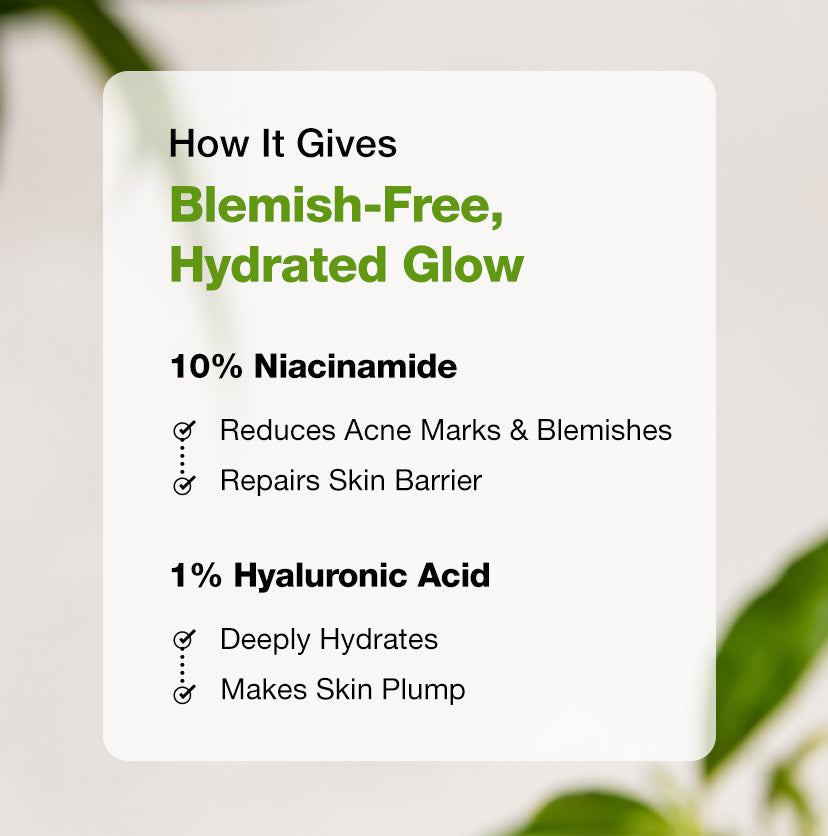 mCaffeine Green Tea & 10% Niacinamide Face Serum - 30ml