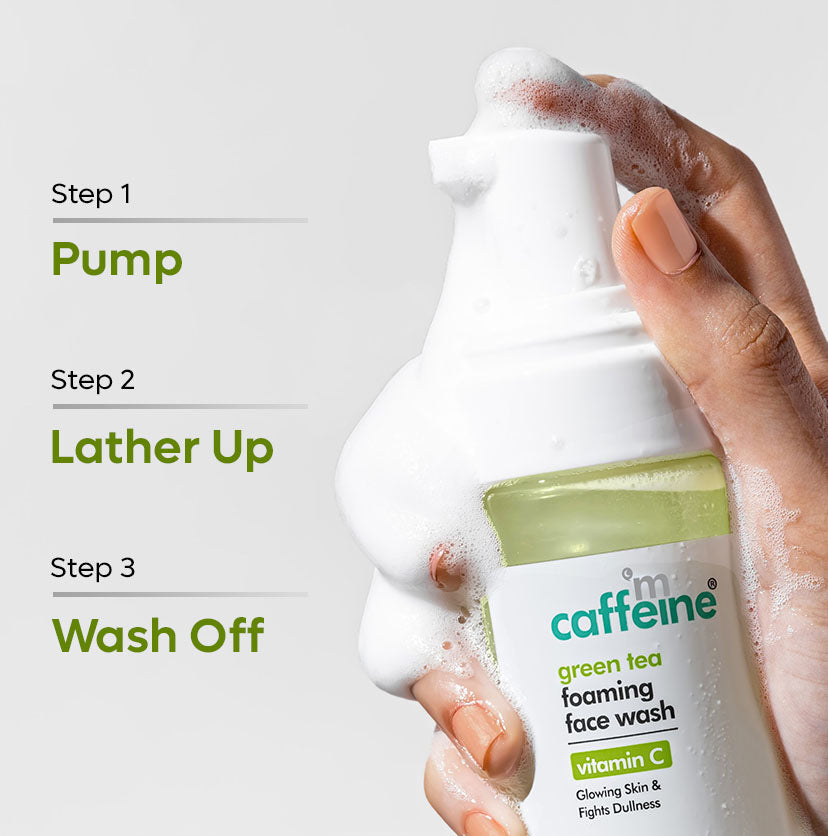 mCaffeine Green Tea & Vit C Foaming Face Wash - 110ml