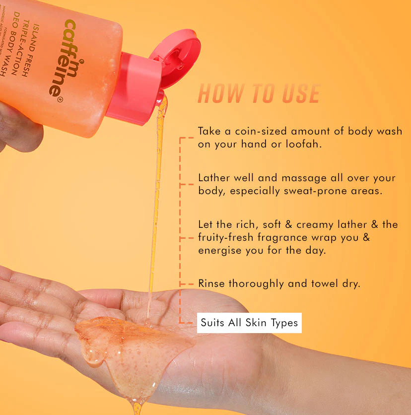mCaffeine Take A Dip + Island Fresh Perfumed Body Wash (combo)