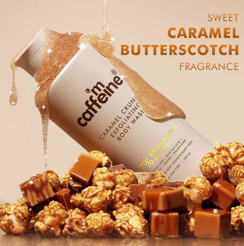 mCaffeine Exfoliating Caramel Crunch Body Wash - 300ml
