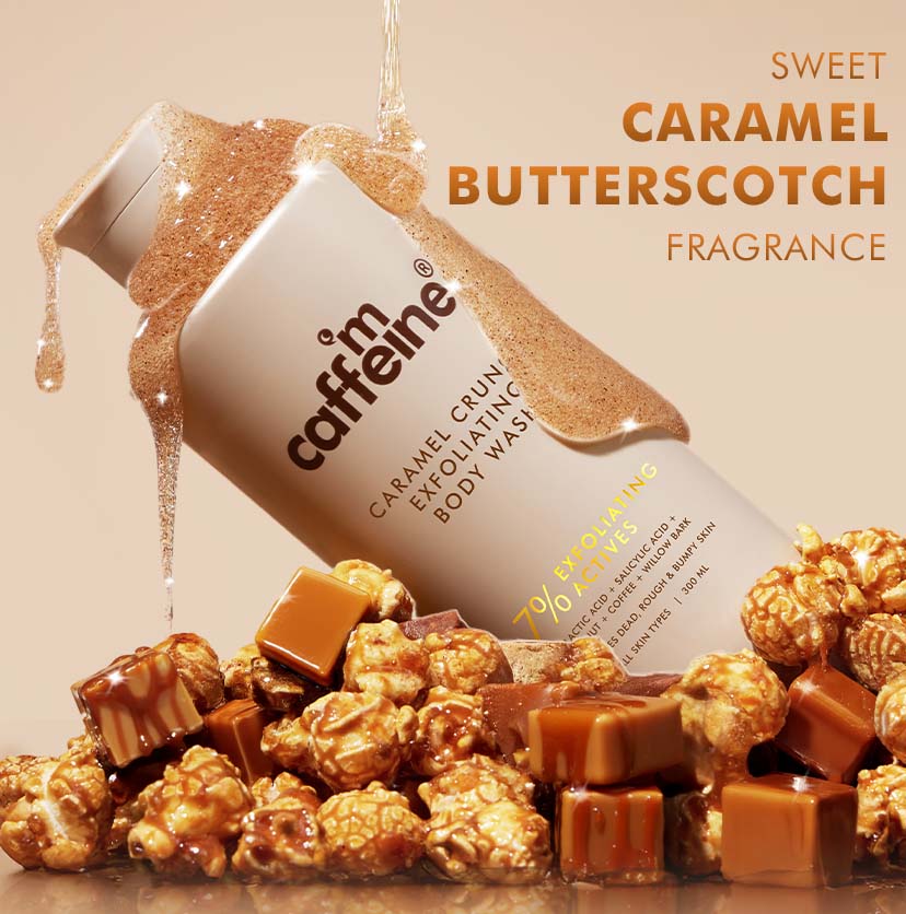 mCaffeine Exfoliating Caramel Crunch Body Wash - 300ml