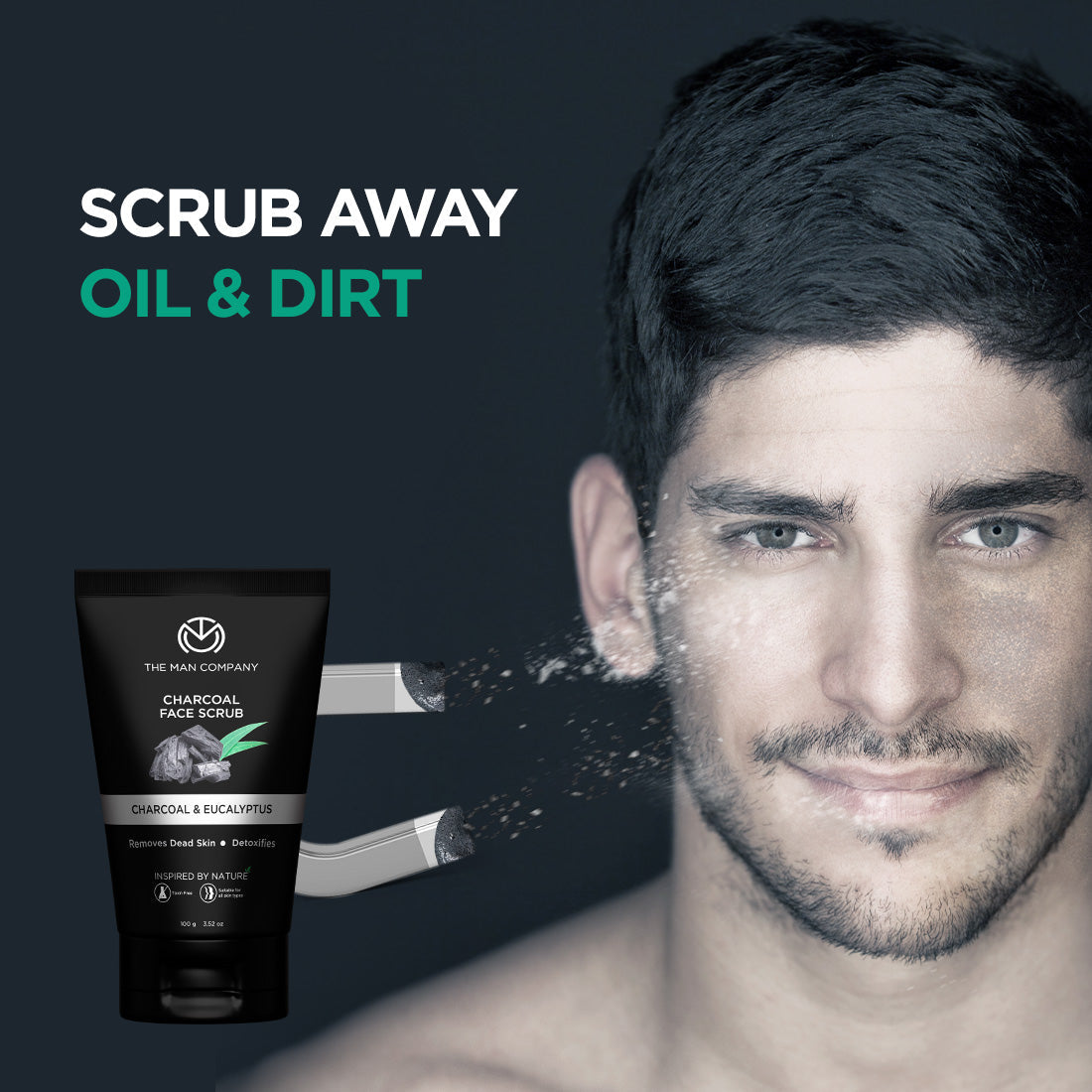 The Man Company Charcoal Face Scrub - 100g