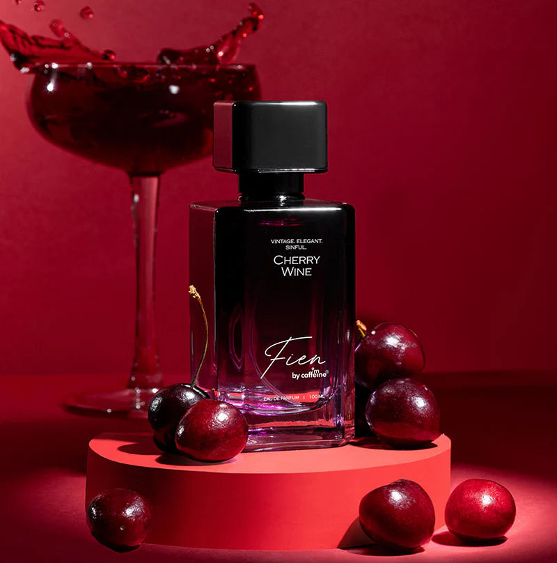 mCaffeine Fien Cherry Wine Perfume for Women - Citrus Sweet