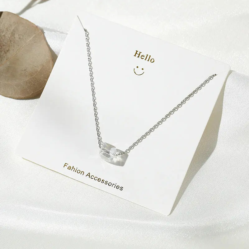 Salty Clear Crystal Necklace