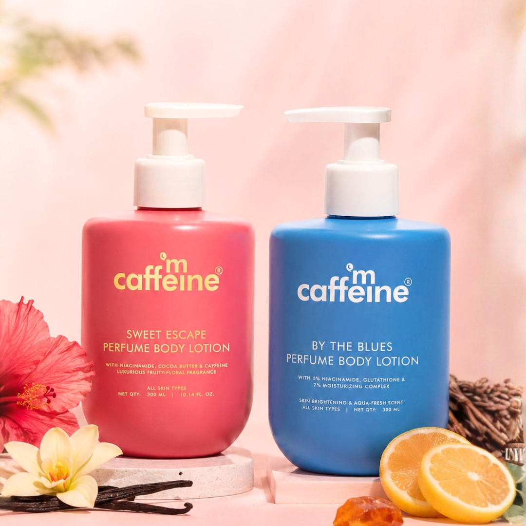 mCaffeine Sweet Escape + By the Blues - Perfume Body Lotion Combo