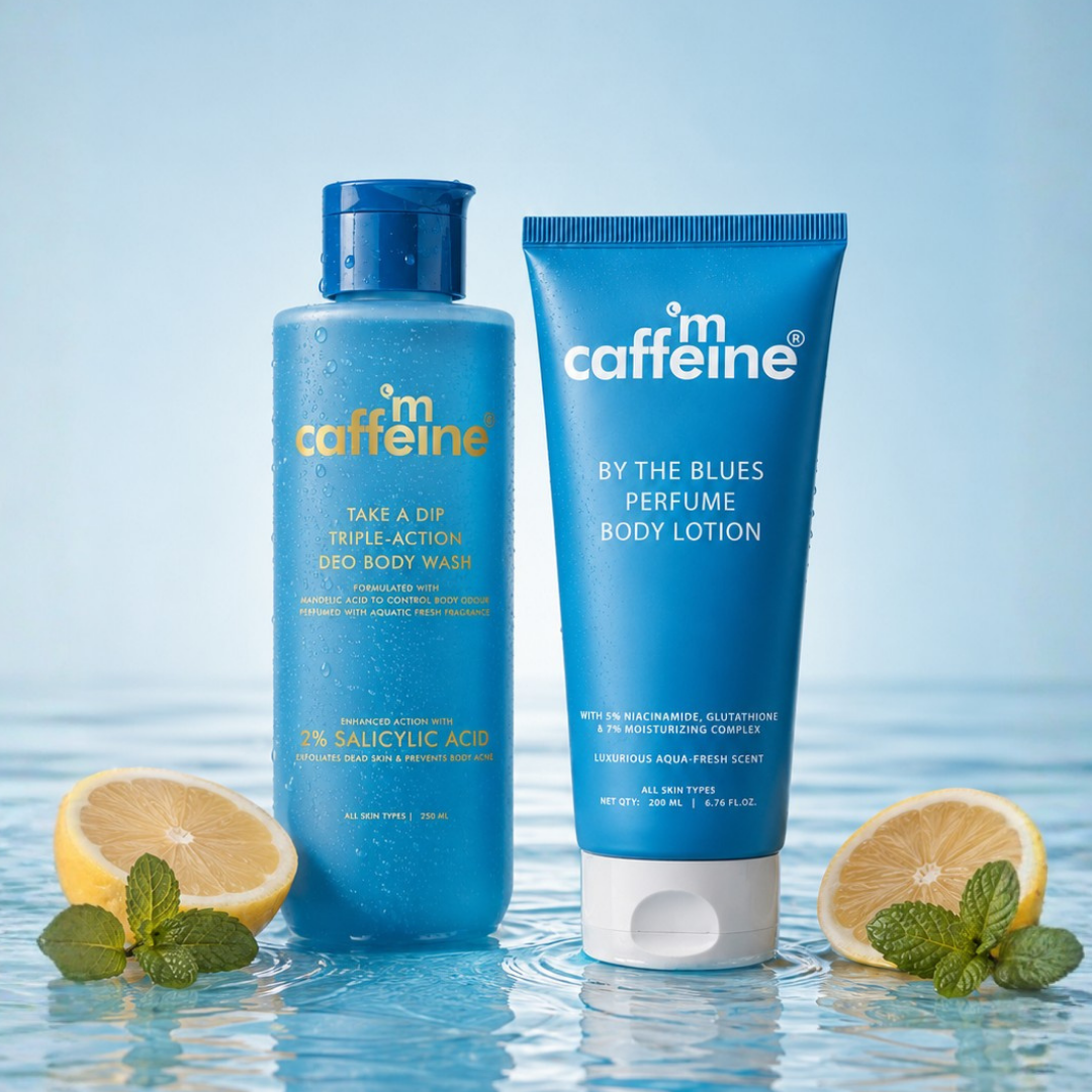 mCaffeine Perfume Body Wash + Brightening Perfume Body Lotion (combo)