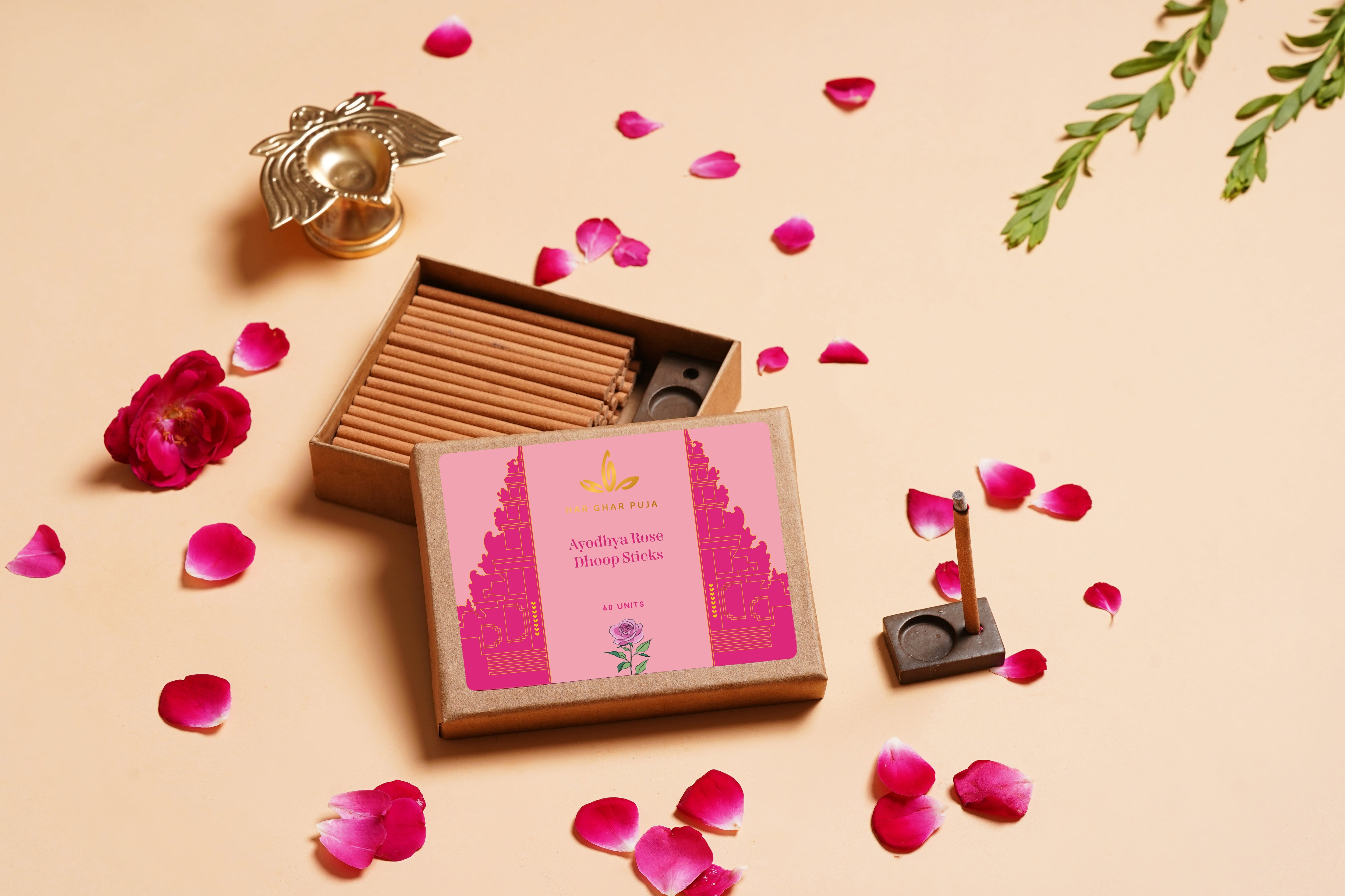Har Ghar Puja Ayodhya Rose Dhoop Sticks