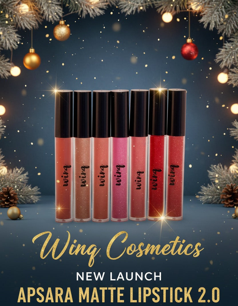 Winq Cosmetics Shimmer Matte Lipsticks (Pack of 9) + Free Gifts