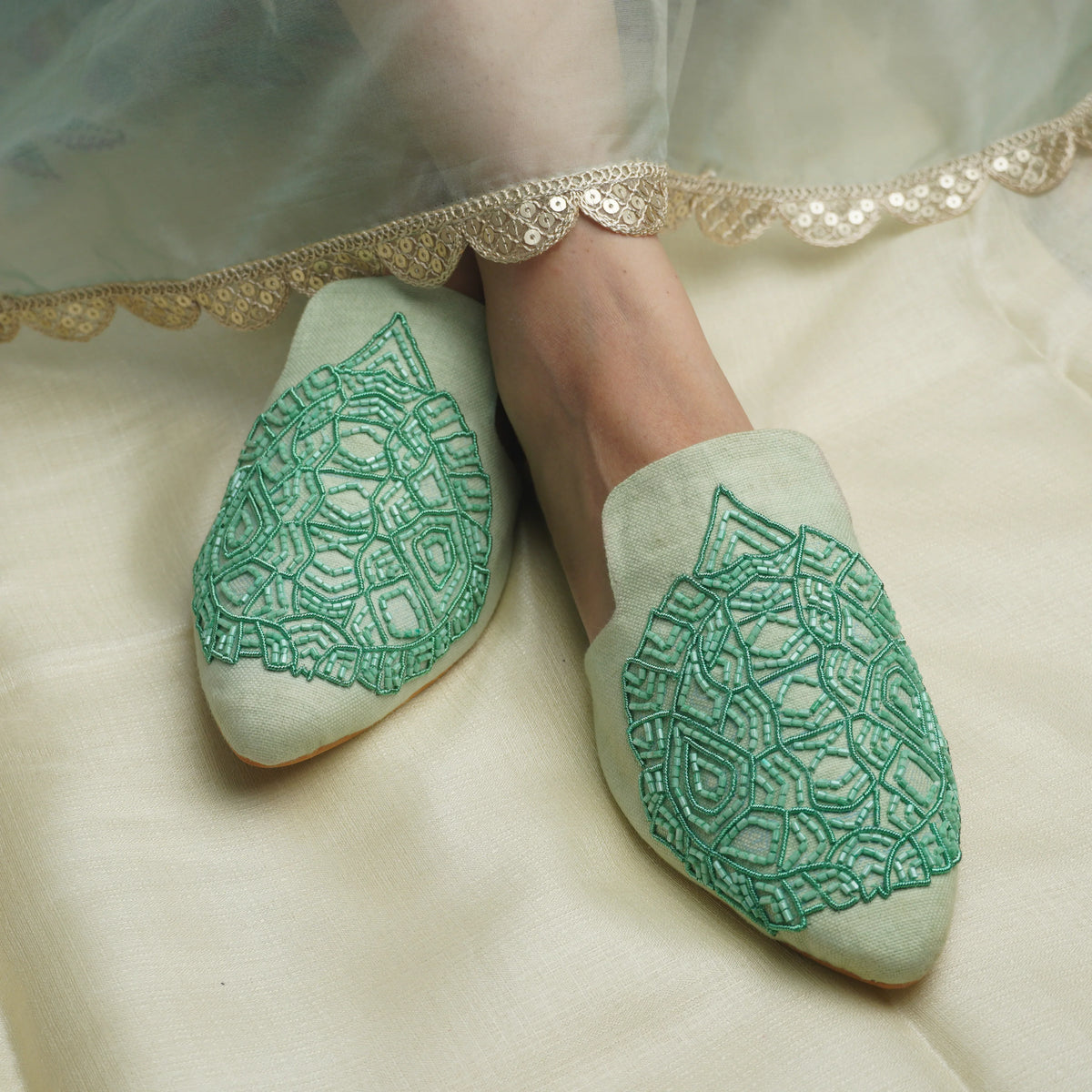 Dhajcraft Shell Chic Mules