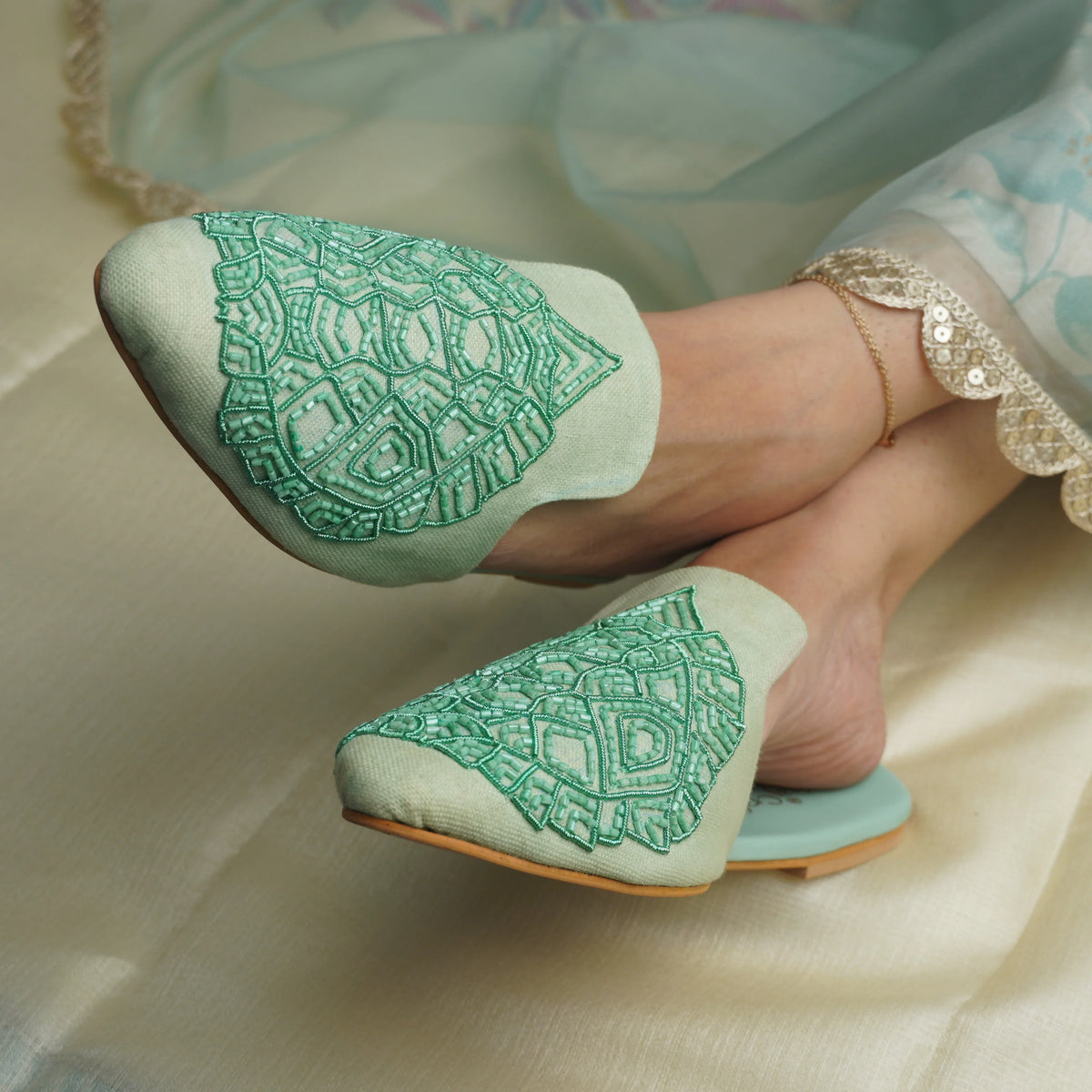 Dhajcraft Shell Chic Mules